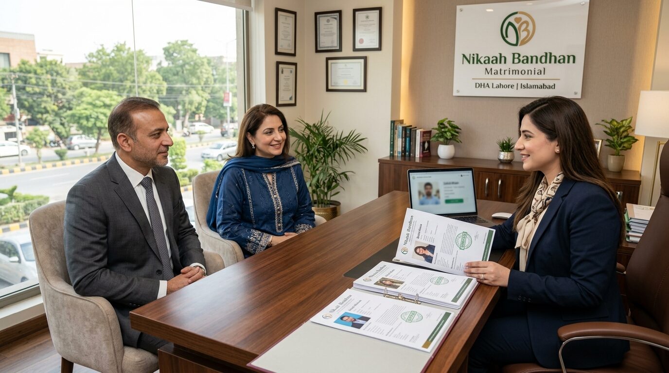 Executive matrimonial consultation office at our verified marriage bureau head office in Karachi